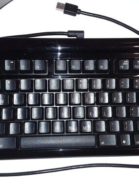 Matias Mini Quiet Pro Keyboard - Mechanical Wired Black Glossy  - WORKS ✅
